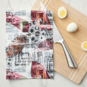 Federn, ethnisch. geschirrtuch (Viertel Falte)