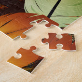 Federn, farbiges Pfauenmuster Puzzle (Seite)