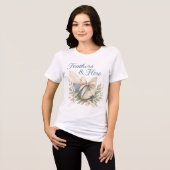 Federn & Fluss Pastell Botanisches Design Tri-Blend Shirt (Vorderseite voll)