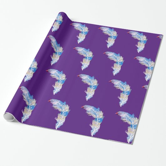 Federn Geschenkpapier (Ungerollt)