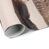 Federn Geschenkpapier (Rolleneckpunkt)