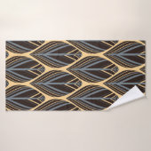 Federn im indischen Stil nahtlos in silber i Badehandtuch (Badehandtuch)