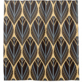 Federn im indischen Stil nahtlos in silber i Duschvorhang (Vorderseite)