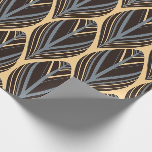 Federn im indischen Stil nahtlos in silber i Geschenkpapier (Ecke)
