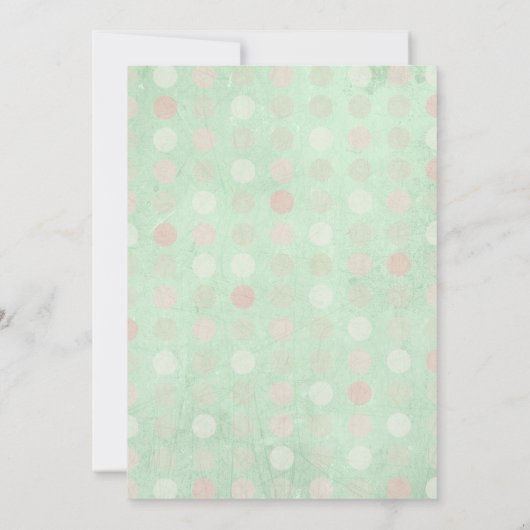 Federn in Herzform Minze Grüne Hochzeit Einladung (Rückseite)