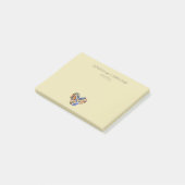 Federn in Herzform Personalisierte Hochzeit Post-it Klebezettel (angewinkelt)