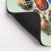 Federn in Herzform Wasserfarbdesign Mousepad (Ecke)