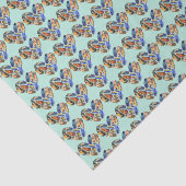 Federn in Herzform Wasserfarbdesign Seidenpapier (Ausschnitt)