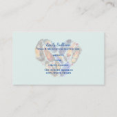 Federn in Herzform Wasserfarbdesign Visitenkarte (Rückseite)