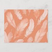Federn in Peach Fuzz Farbe, Postkreuzung Postkarte (Vorderseite)