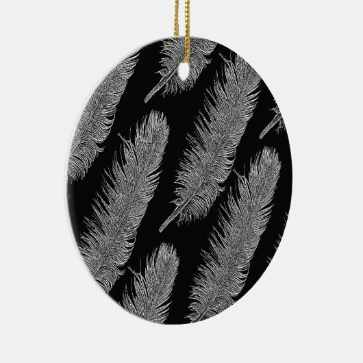 Federn Keramik Ornament (Rechts)