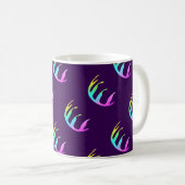 Federn Lila Kaffeetasse (VorderseiteRechts)