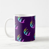 Federn Lila Kaffeetasse (Links)