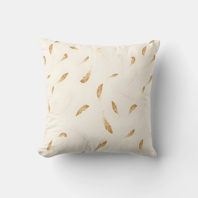 Federn Luxus Moderne Boho-Kollektion Kissen (Vorderseite)