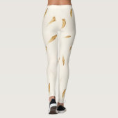 Federn Luxus Moderne Boho-Kollektion Leggings (Rückseite)