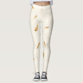 Federn Luxus Moderne Boho-Kollektion Leggings (Vorderseite)