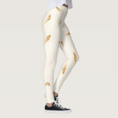 Federn Luxus Moderne Boho-Kollektion Leggings (Rechts)