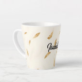 Federn Luxus Moderne Boho-Kollektion Milchtasse (Linke Ecke)