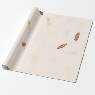 Federn Luxus-Popular-Boho-Kollektion Geschenkpapier