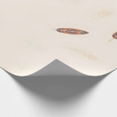 Federn Luxus-Popular-Boho-Kollektion Geschenkpapier (Ecke)
