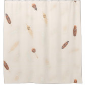 Federn Luxus Populäre Boho-Kollektion Duschvorhang (Vorderseite)