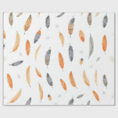 Federn Luxus-Trendy-Boho-Kollektion Geschenkpapier (Flach)