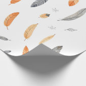 Federn Luxus-Trendy-Boho-Kollektion Geschenkpapier (Ecke)
