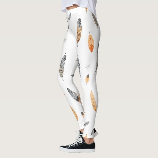Federn Luxus-Trendy-Boho-Kollektion Leggings (Links)