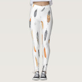 Federn Luxus-Trendy-Boho-Kollektion Leggings (Vorderseite)
