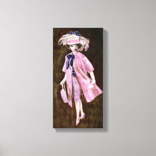 Federn, Mauvy Silk & Süde: Matisse Doll Fashion Leinwanddruck (Vorderseite)