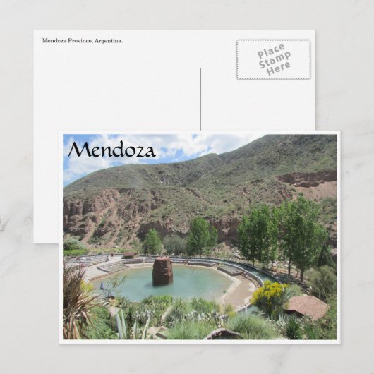 Federn mendoza postkarte (Vorne/Hinten)