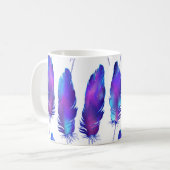 Federn mit Raumstruktur, magisches Muster. Kaffeetasse (Vorderseite Links)
