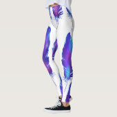 Federn mit Raumstruktur, magisches Muster. Leggings (Links)