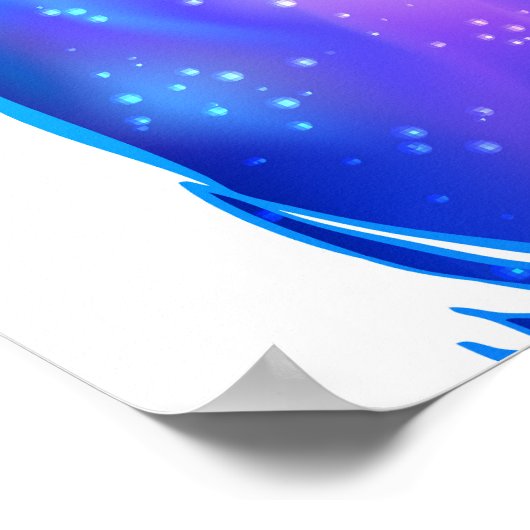 Federn mit Raumstruktur, magisches Muster. Poster (Ecke)