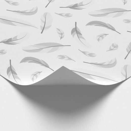 Federn-Muster Geschenkpapier (Ecke)