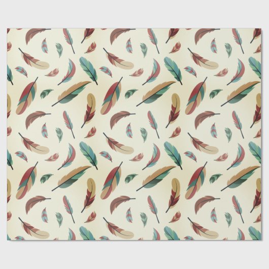 Federn-Muster Geschenkpapier (Flach)