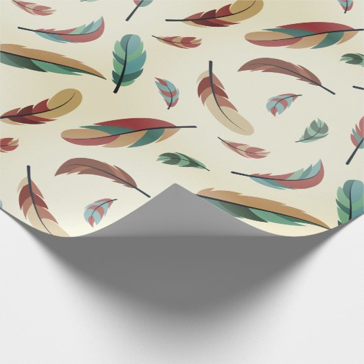 Federn-Muster Geschenkpapier (Ecke)