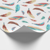 Federn-Muster Geschenkpapier (Ecke)