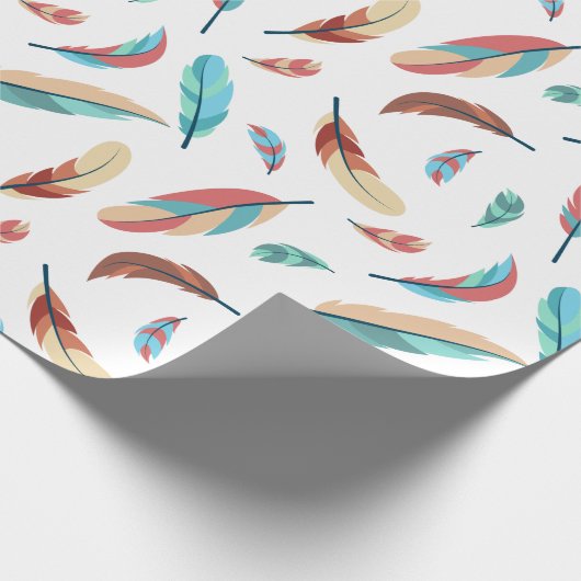 Federn-Muster Geschenkpapier (Ecke)