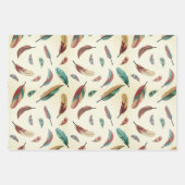 Federn-Muster Geschenkpapier Set (Vorderseite 3)