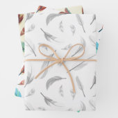 Federn-Muster Geschenkpapier Set (Beispiel)