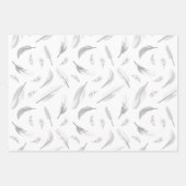 Federn-Muster Geschenkpapier Set (Vorderseite)