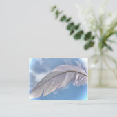Federn oder Federn Sky Reiki Spirit Business Card Visitenkarte (Stehend Vorderseite)