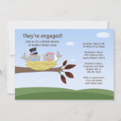 Federn Sie die Nest Bridal Dusche Einladung (Vorderseite)