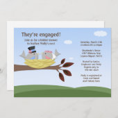 Federn Sie die Nest Bridal Dusche Einladung (Vorne/Hinten)