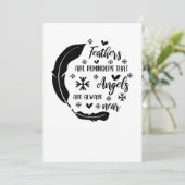 Federn sind Erinnerungen, denen Engel immer nahe s Save The Date (Stehend Vorderseite)