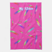 Federn stumm-farben heiß rosa hell geschirrtuch (Vertikal)