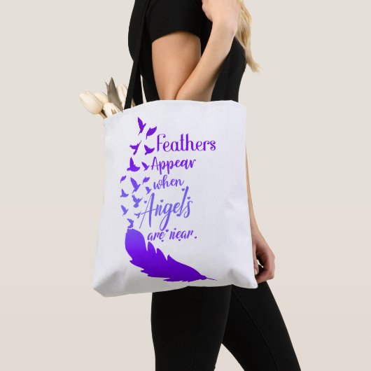 Federn tauchen auf, wenn Engel in der Nähe sind -  Tasche (Von Nahem)
