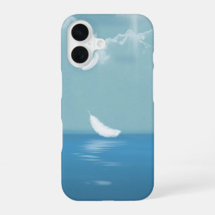 Federn über dem Ozean schweben iPhone 16 Hülle