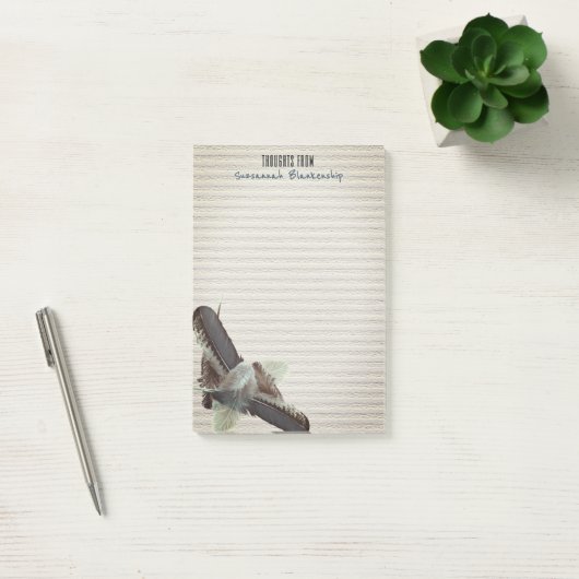 Federn über texturierte Hintergründe kundenspezifi Post-it Klebezettel (Büro)